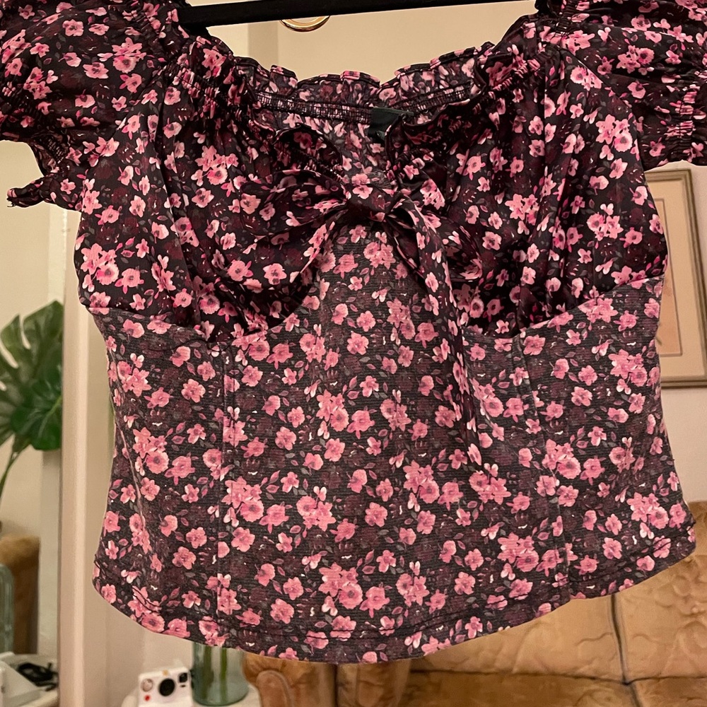 Floral off the shoulder blouse